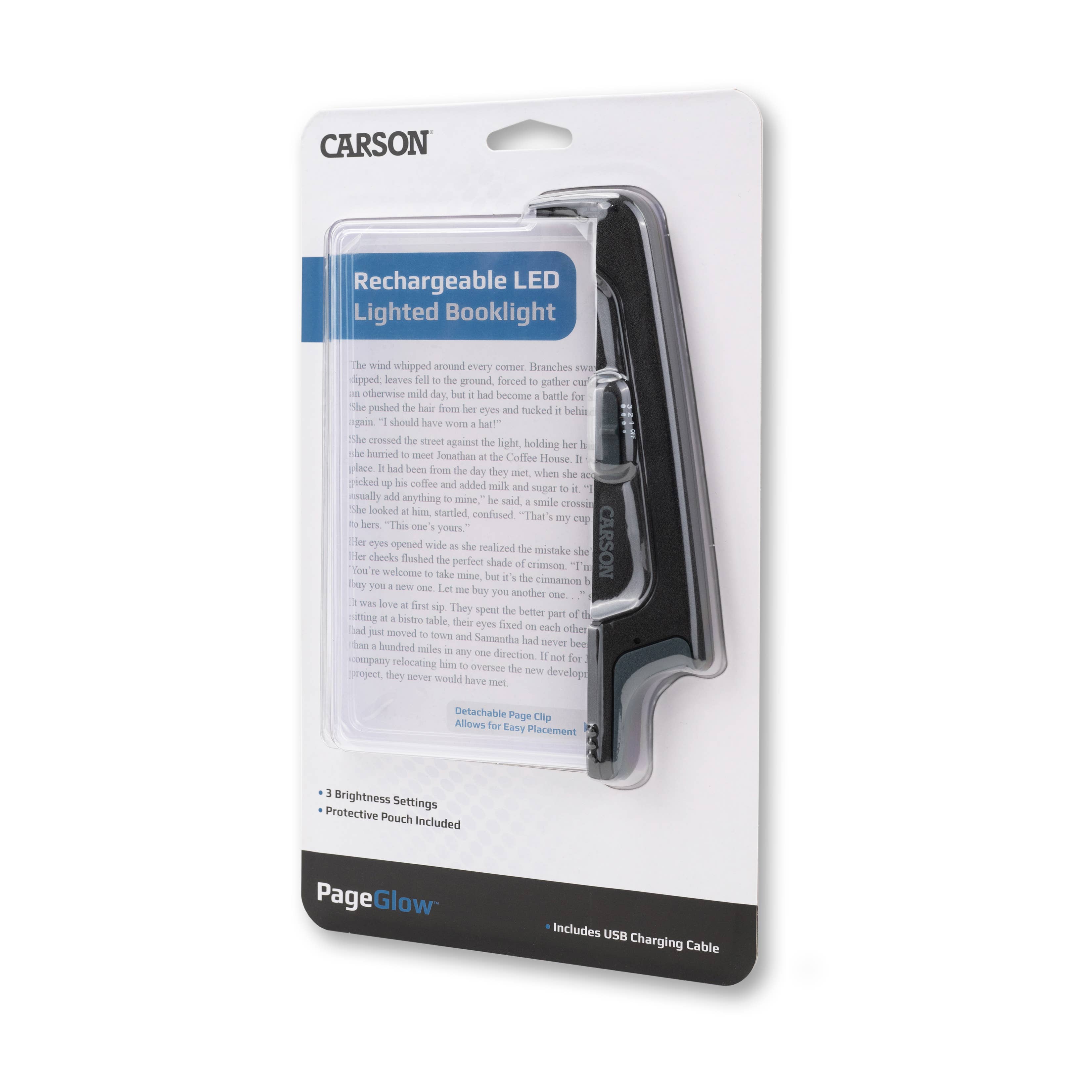 Rechargeable LED Paperback Book Light, Wedge Style Light