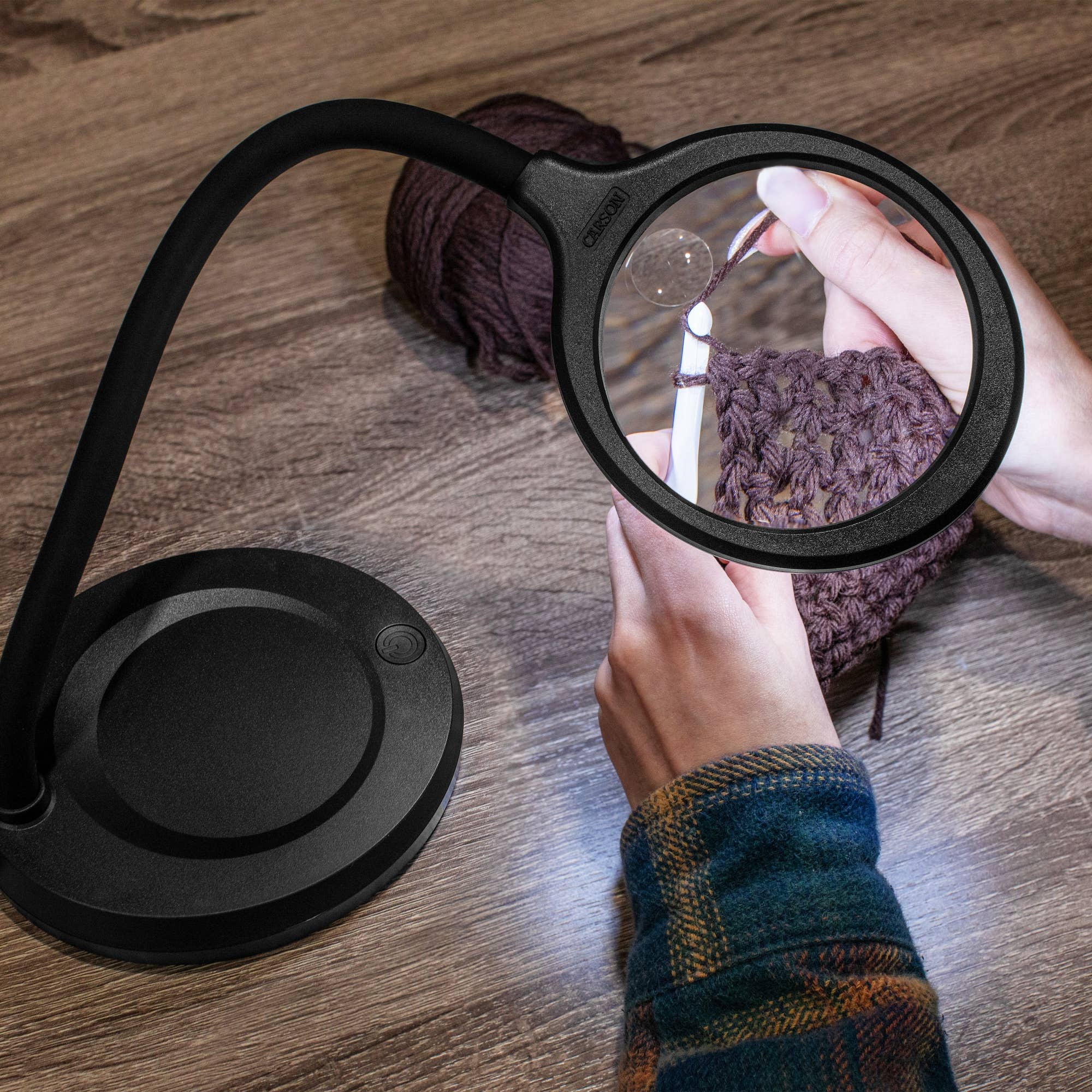 Desktop LED Magnifying Lamp for Hobbyist, Crafting, Reading