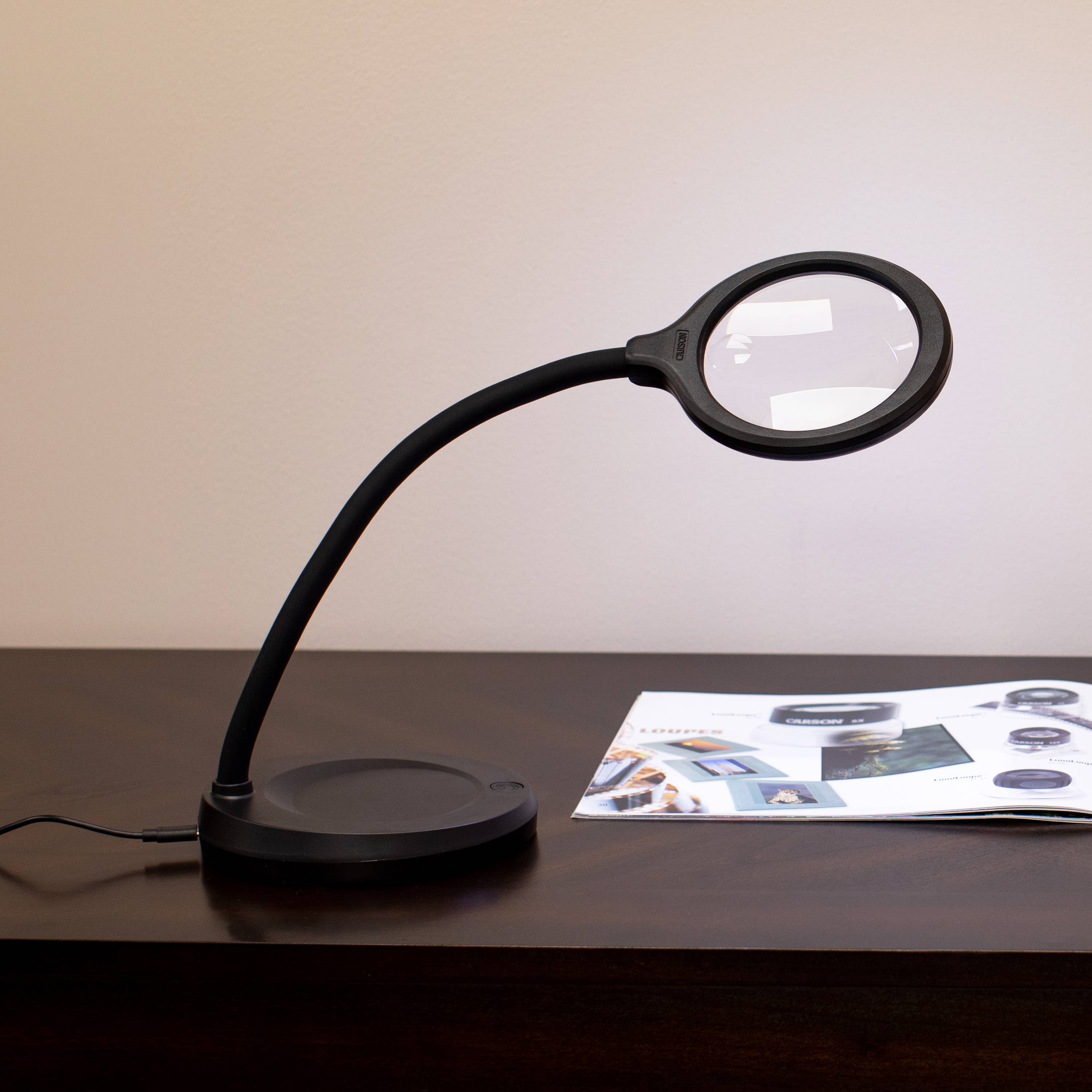 Desktop LED Magnifying Lamp for Hobbyist, Crafting, Reading