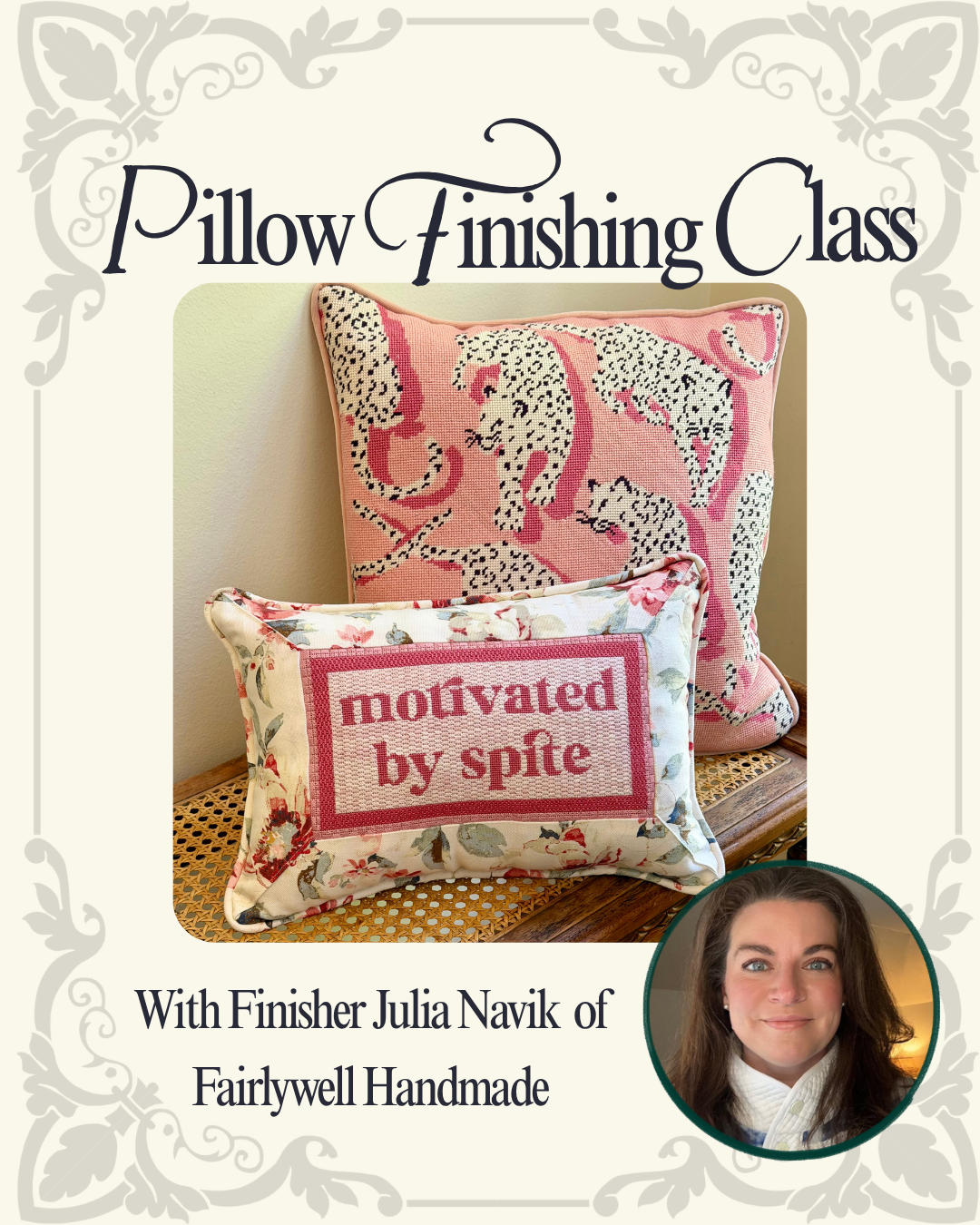 Pillow Finishing Class with Julia Navik