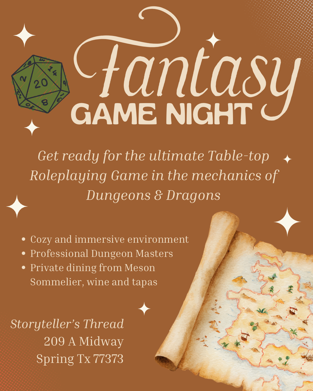 Fantasy Game Night, July 18th at 6:30 PM