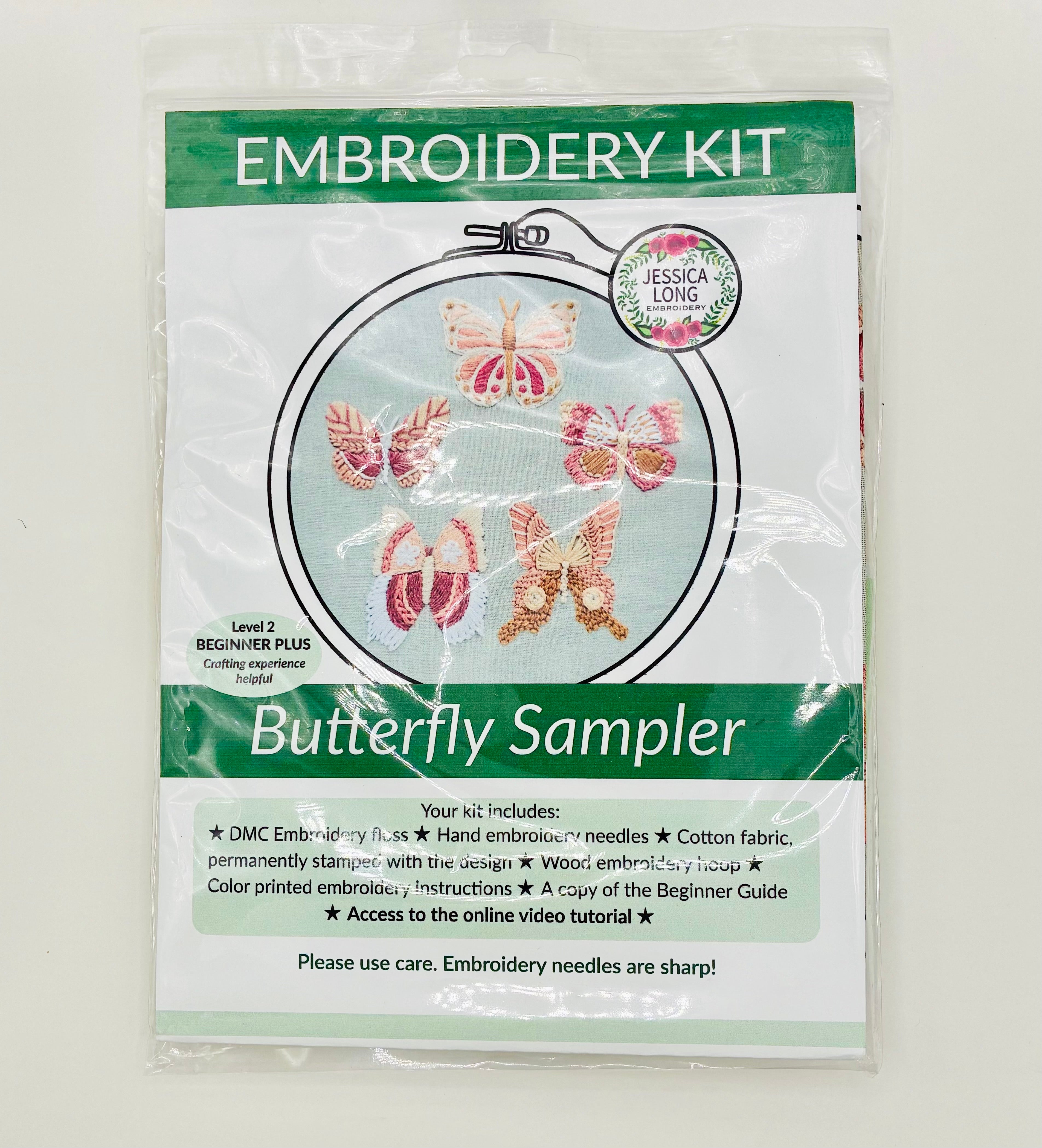 Jessica Long Butterfly Sampler Embroidery Kit
