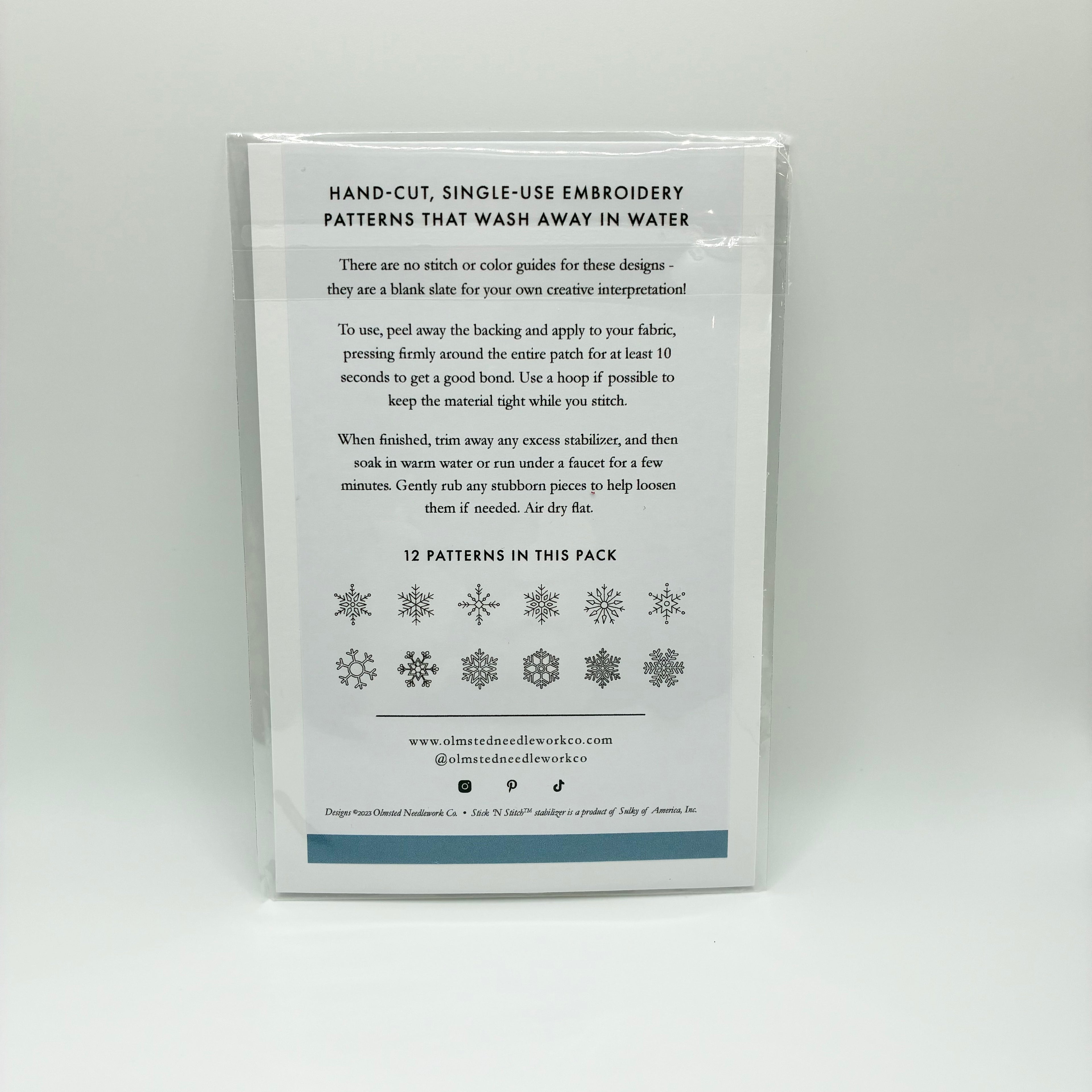 Olmsted Snowflakes Stick and Stitch