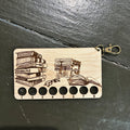 Wooden floss drop with books