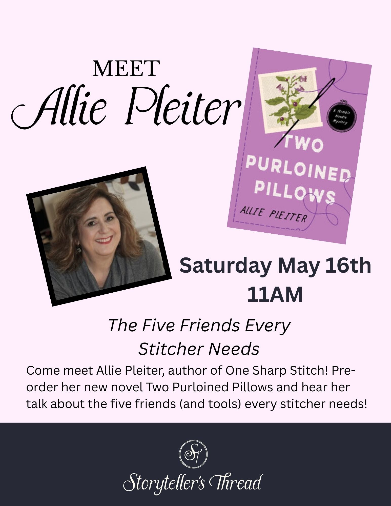 One Sharp Stitch by Allie Pleiter: A needlepoint shop mystery