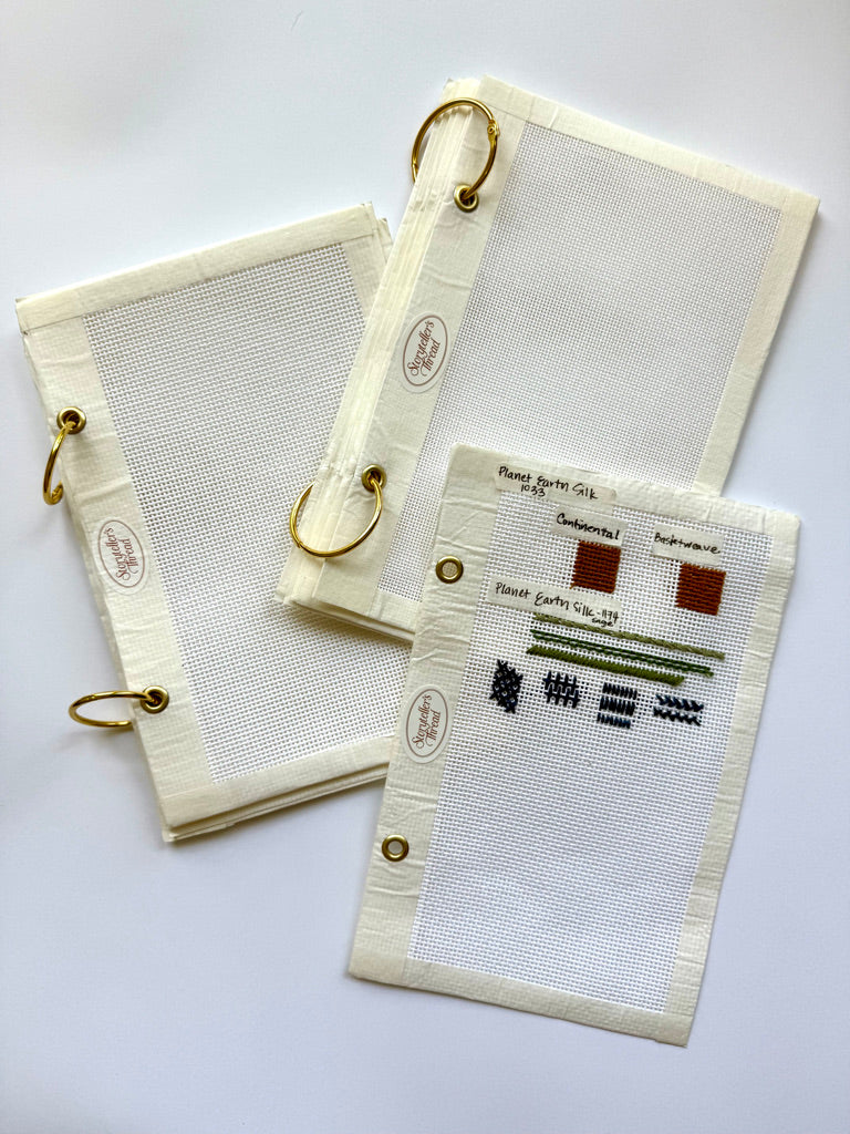 Needlepoint canvas books for stitch practice
